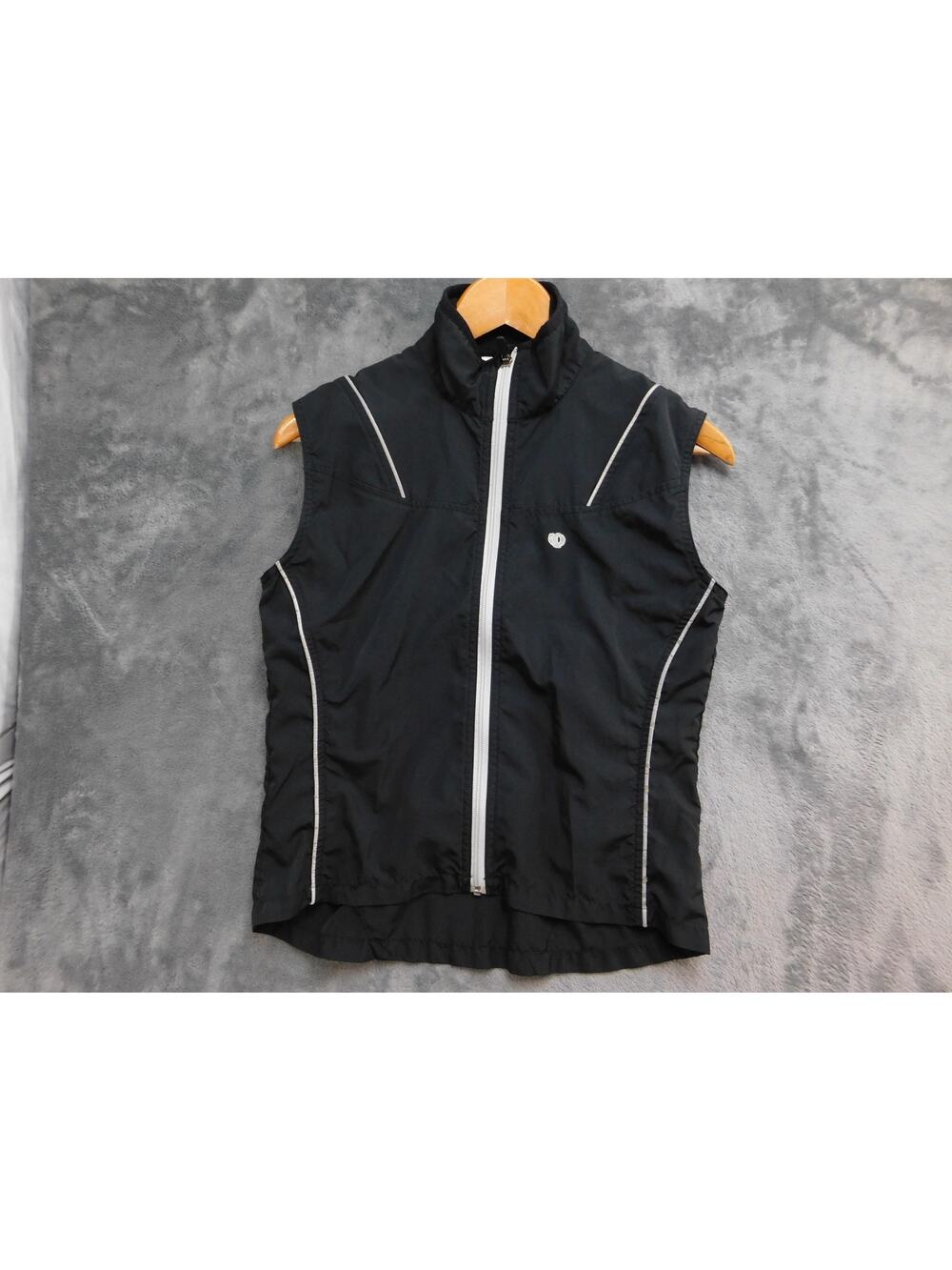 Pearl Izumi Cycling Tank Womens X-Small Black Full Zip Pockets Reflective